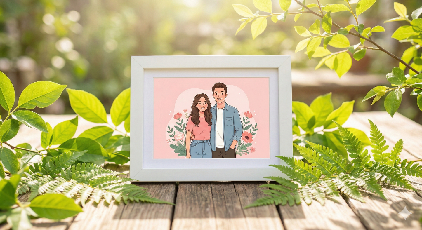 Minimal Digital illustration with a Frame