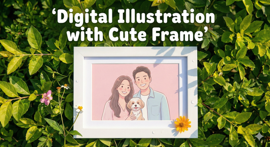 Minimal Digital illustration with a Frame